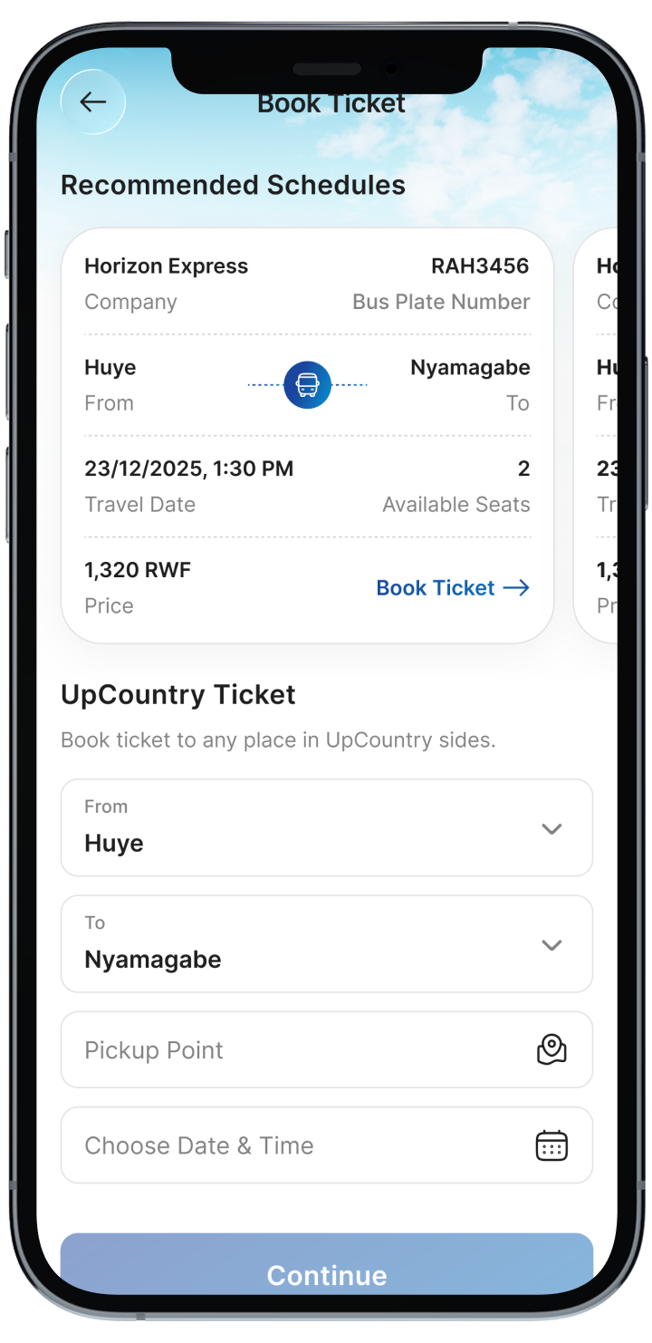 Tap&Go screen 2