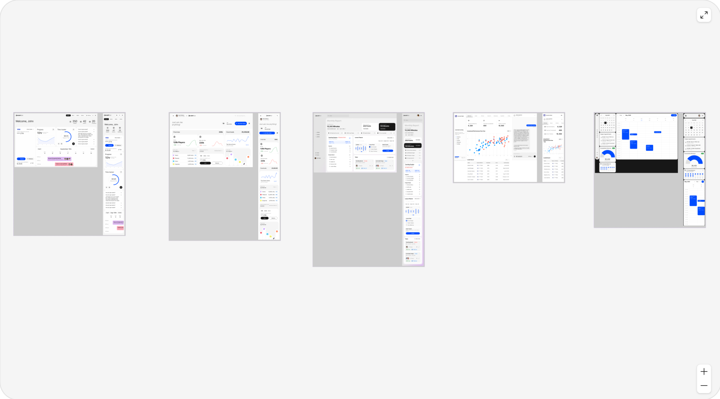 Voit dashboard block composition